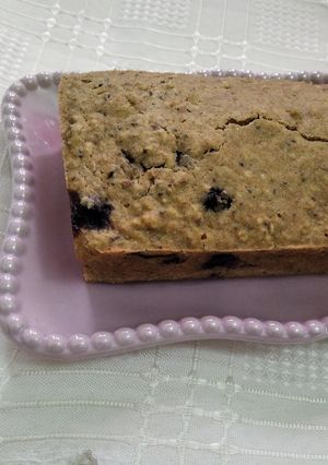 Una foto de Budín vegano integral de arándanos :)