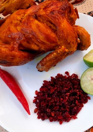 عکسی از دستور مرغ شکم پر (در سرخکن رژیمی)