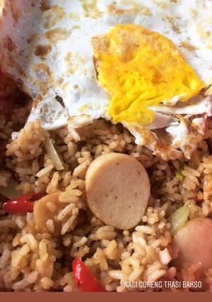 Foto resep Nasi goreng trasi bakso