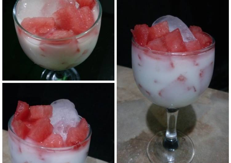 Cara Gampang Menyiapkan Es susu semangka, Menggugah Selera