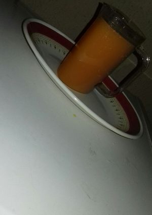 A picture of Mixed fruit (mango,carrot n ginger).