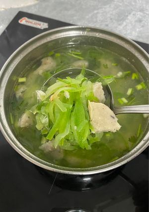 Hình của món Canh bí xanh nấu cá thác lác nạo.