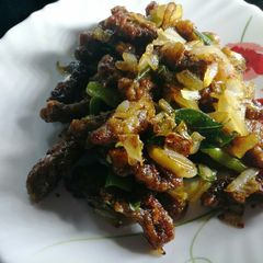 Chilli beef crispy A picture of Chilli beef crispy.