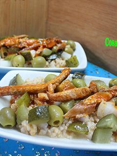 Una foto de Arroz salvaje con caballa