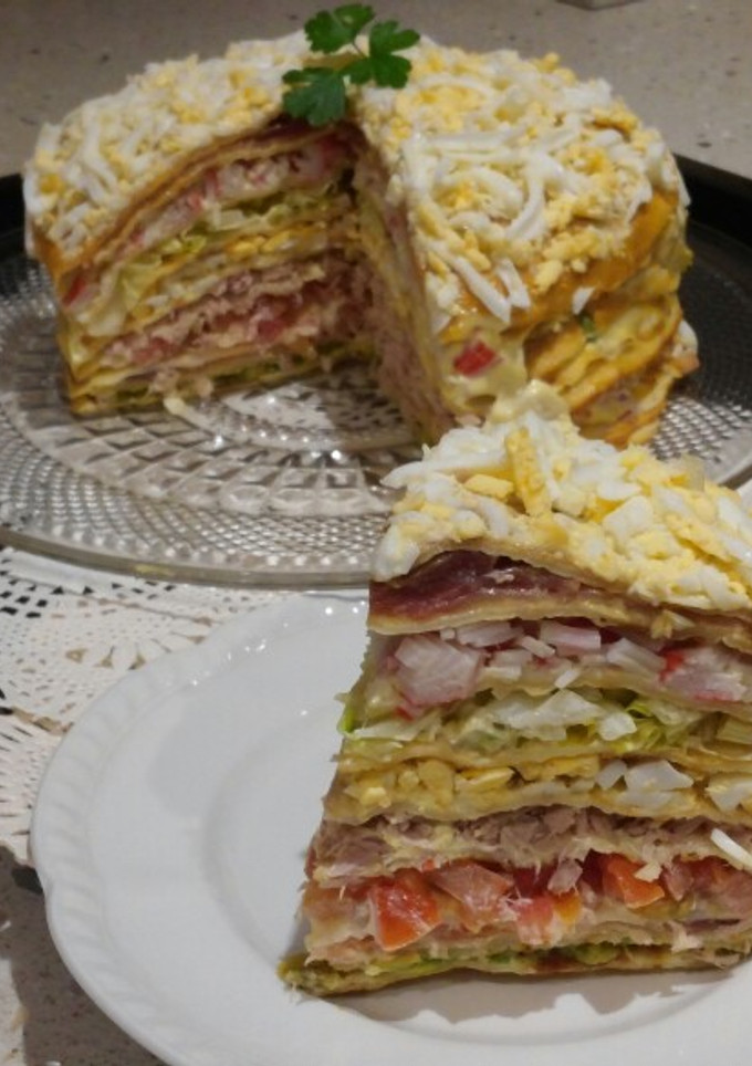 Una foto de Pastel marinero de crêpes