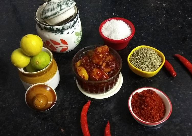 Step-by-Step Guide to Prepare Homemade Instant Sweet And Tangy Lemon Pickle