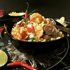 A picture of Prawn & Sausage Bhel.