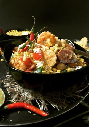 A picture of Prawn & Sausage Bhel.
