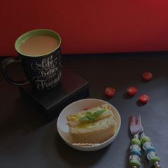 A picture of Coffee Time with Scrambled Egg Sandwich.