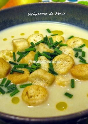 Una foto de Vichyssoise de Peras