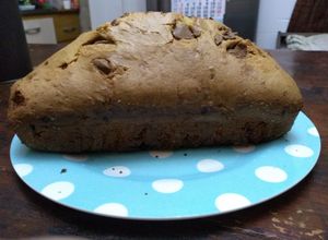 Una foto de Budín con trozos de chocolate sin tacc