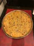 Tarta de champiñones panceta y cebolla