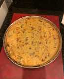 Tarta de champiñones panceta y cebolla