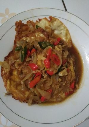 Foto resep Telur ceplok kecap pedas #5reseppertamaku