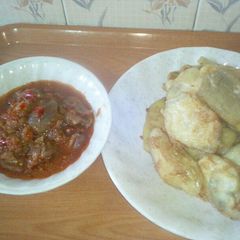 A picture of Sweet potato & beef source.