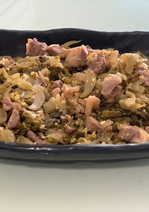 Foto resep Babi Cah Sayur Asin