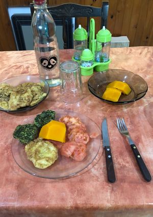 Una foto de Escalopes fritados y pasados por agua