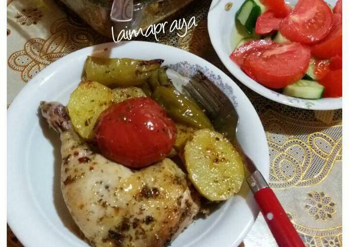 Roasted chicken (Turkish recipe)