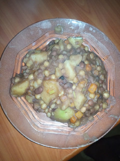 A picture of Githeri mixed with Waru.