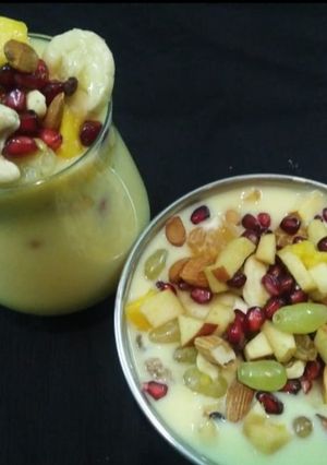 A picture of Fruits & Dryfruits Custard.