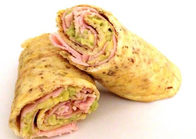 Egg and Proscuitto Wrap with Avocado