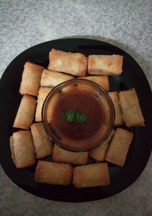 A picture of One Bite Tandoori roll #CookpadRamadan.