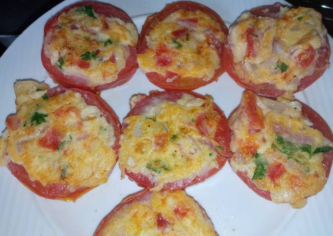 Stuffed tomato omelette