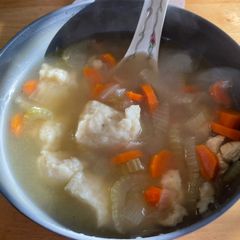 Homemade Dumpling Soup A picture of Homemade Dumpling Soup.