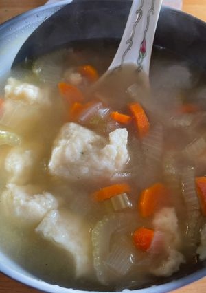 A picture of Homemade Dumpling Soup.