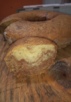 Una foto de Budín marmolado😋 solo con 10cdas! Y te haces un Riquísimo Budín