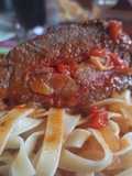 Carne mechada estofada