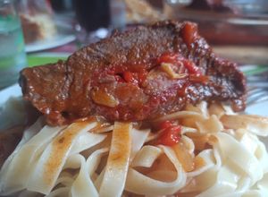 Una foto de Carne mechada estofada
