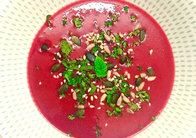 Easiest Way to Make Perfect Beetroot, mint &amp; cumin soup