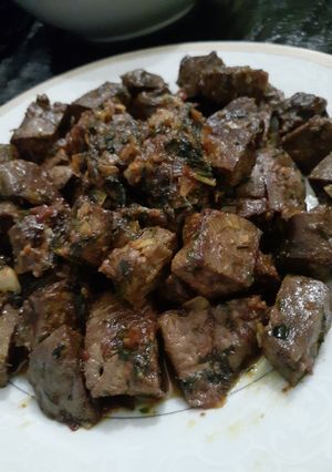 صورة لوصفة كبد العجل مشرملة