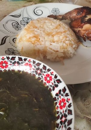 صورة لوصفة ملوخية بالدجاج