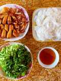 Bún Thịt Nướng with Egg Rolls