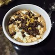 Smoothie bowl de chocolate y crema de maní