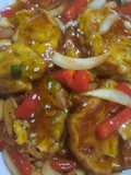 Telur dadar BBQ pedas