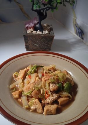 Foto resep Cah Sawi Putih & Tahu