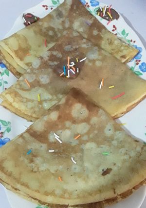 صورة لوصفة الكريب بالشوكولاتة 😋