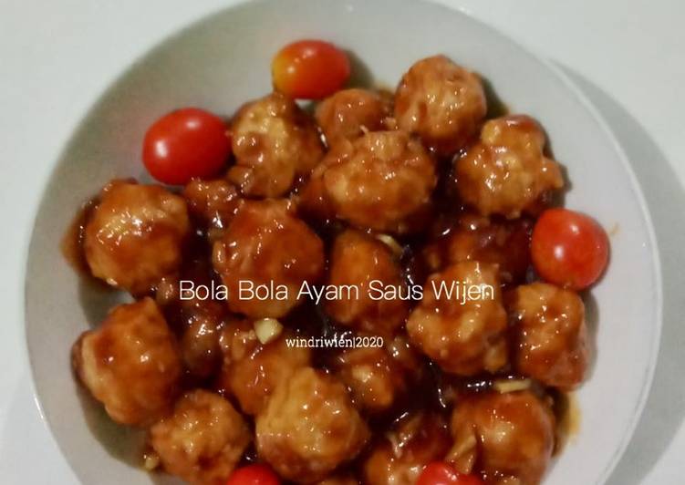 Bola Bola Ayam Saus Wijen