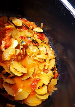 Une photo de Ratatouille maison en cocotte Magimix