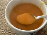 Sopa crema de calabaza, zanahoria y cebolla caramelizada