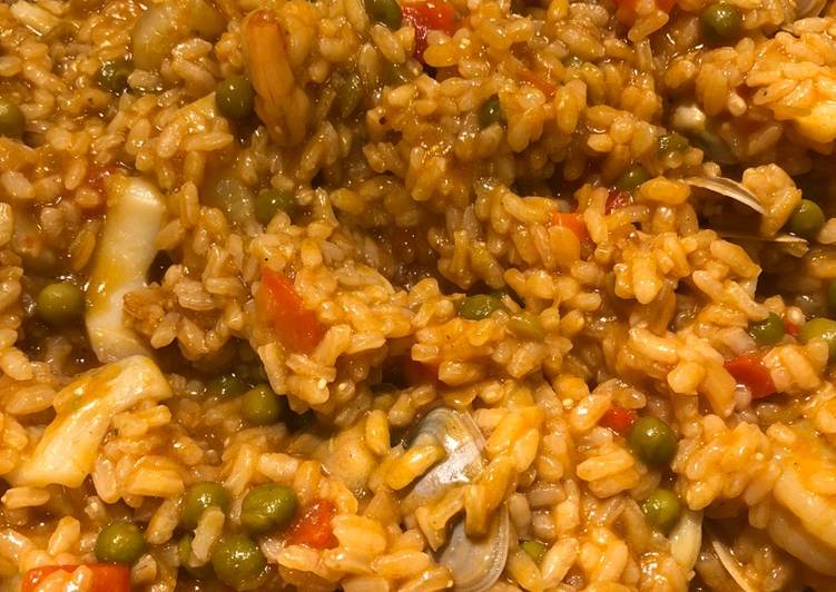 Paella de marisco a mi manera