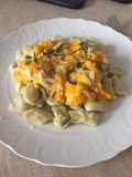Gnocchi ai pistacchi in salsa di zucca