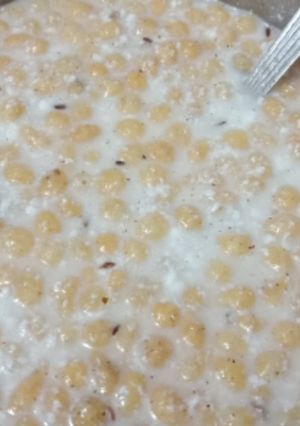 A picture of Boondi Raita.