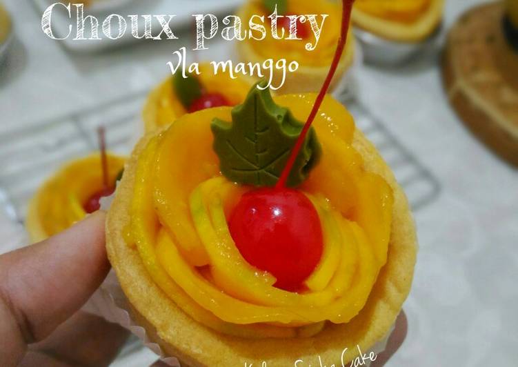 Resep 31. Choux Pastry Vla Manggo_Sus vla mangga, Menggugah Selera