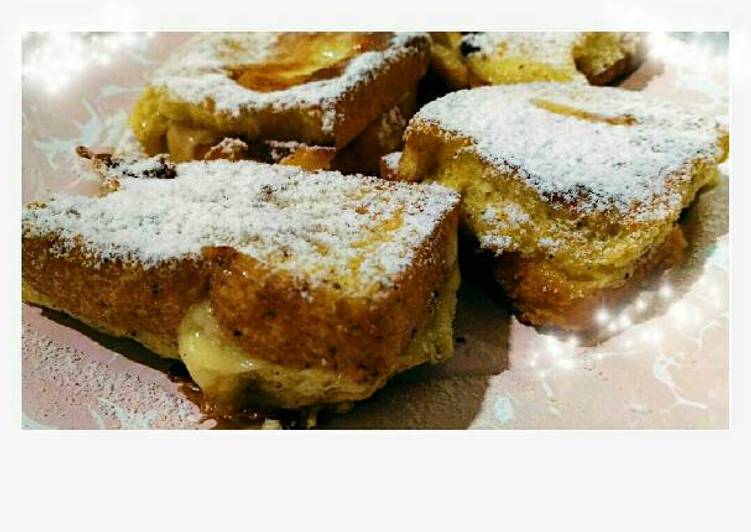 Resep French Toast isi Krim Keju 💐🍞🍰💐, Lezat
