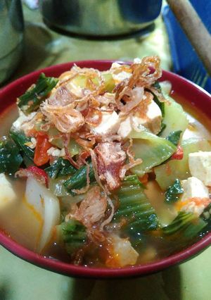 Foto resep Sawi kuah nanas