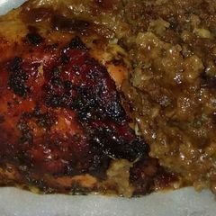 A picture of Savory Baked Chicken Thighs.